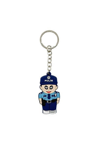 KORDAK Male Police Figure Plastic Keychain A5