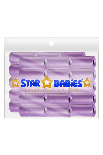 STAR BABiES حقيبة حفاضات معطرة تحتوي على 30/450 كيس - برائحة اللافندر