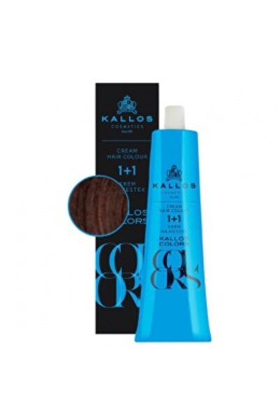 Kallos Vopsea Permanenta - Colors Cream Hair Colour, nuanta 5R Brun Cupru Cas...
