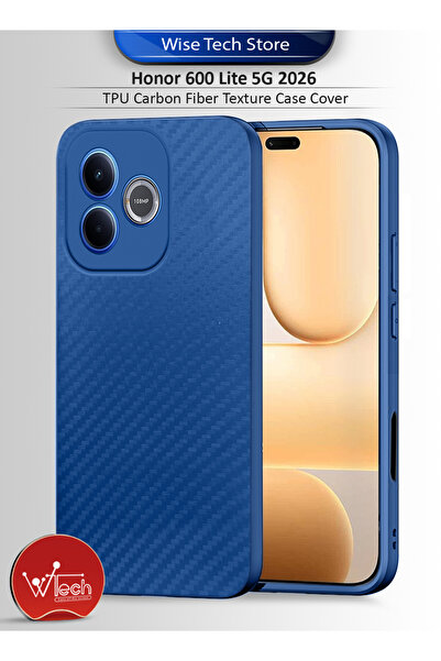 Wtech Honor 600 Lite 5G 2026 TPU Carbon Fiber Texture Case Cover