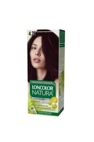 Loncolor Vopsea Permanenta pentru Par cu Amoniac - Natura, nuanta 4.25 Castan...
