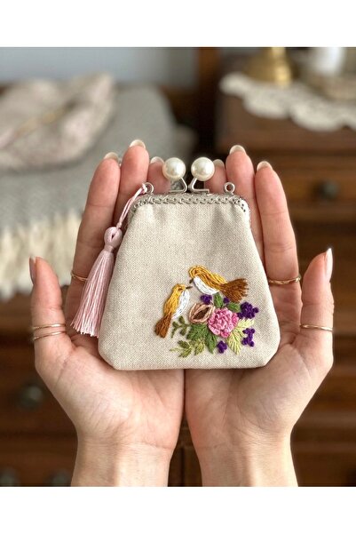 Home Sigara kılıfı 14x12 cm ölçülerinde, Mini Uzun Cüzdan 3D Kır çiçekli El n...