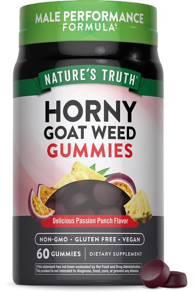 Nature's Truth Horny Goat Weed Gummies | 60 Count | with Maca Root | Vegan, N...