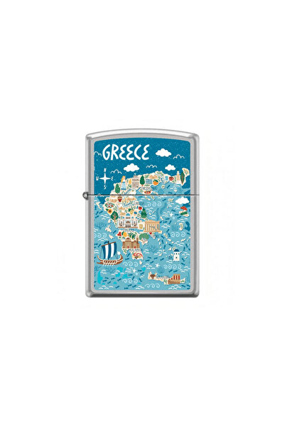 Zippo Εικονογραφημένος Χάρτης της Ελλάδας