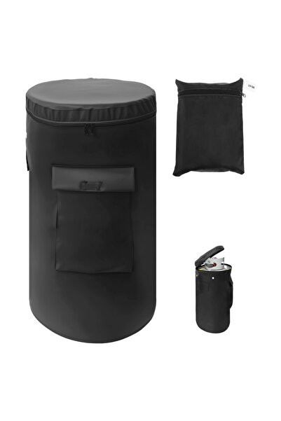 Choice black L Oxford Cloth Propane Tank Cover Ventilated Drawstring Bottom G...