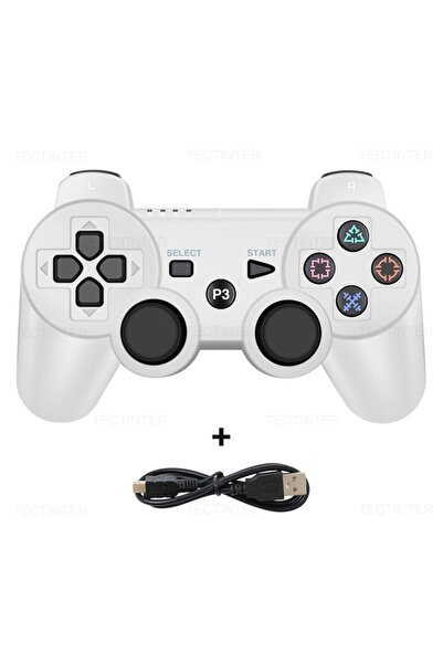 Choice وحدة تحكم لاسلكية بيضاء لجهاز PS3 تدعم البلوتوث، عصا تحكم لاسلكية لجها...