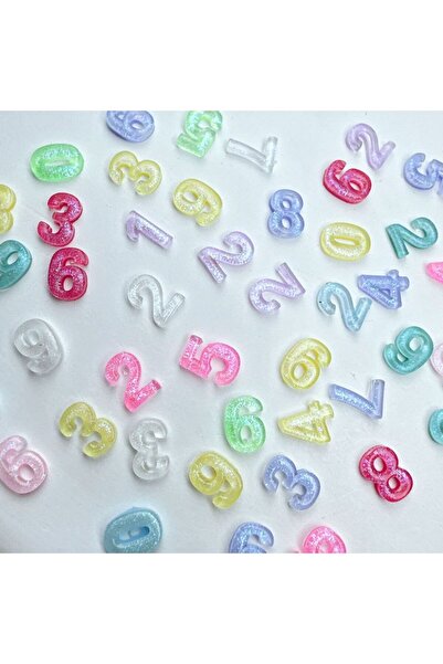 Choice8 Mix-200Pcs 200Pcs Glow-in-the-Dark Number Nail Charms - Cartoon Mixed...