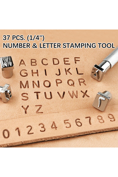 Choice1 6.5mm Letters Stamping kit 37Pcs Leather embossed Tools Metal Alphabe...