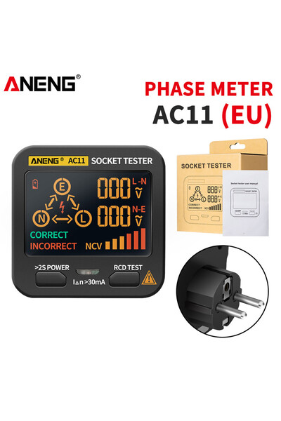 choice2 ANENG AC11 EU Plug ANENG AC10/AC11 Socket Detector US/EU/UK Plug Grou...