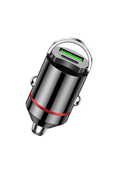 Choice شاحن سيارة USB أسود بقوة 100 واط مع منفذين للشحن السريع QC3.0 لهواتف ه...