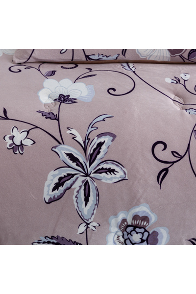 Bleco Thick Warm Milk Velvet Comforter Set with Fitted Sheet, Single & Double...