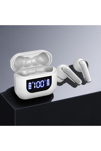 Choice1 سماعات أذن لاسلكية WHITE TWS K07، صوت ستيريو باس قوي مع خاصية إلغاء ا...