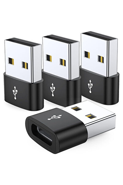 Choice 4 قطع محول USB 2.0 إلى Type C، محول USB C أنثى إلى USB A ذكر، محول شحن...