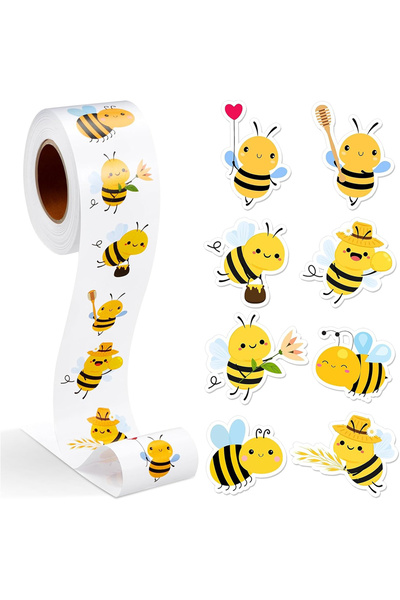 Choice 500pcs 500PCS/Roll Cartoon Bee Stickers Cute Animal Sticker Waterproof...
