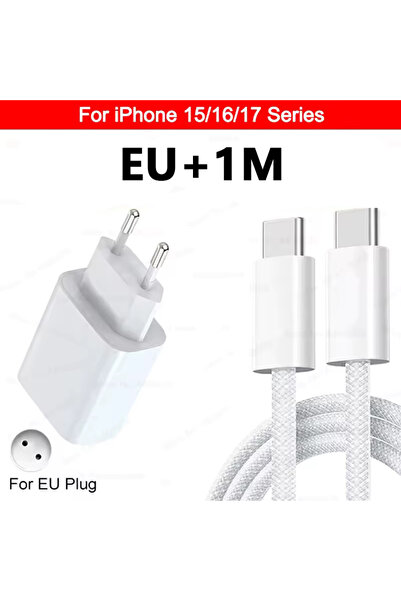 Choice EU 1m C to C - Kit 30W For Original Type C Fast Charger For iPhone 17 ...