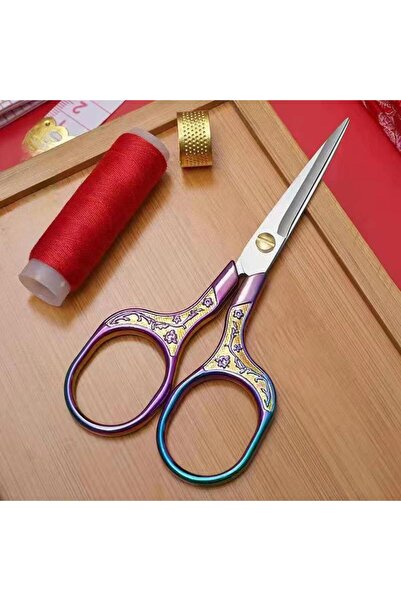 choice2 S26685-3 3Style Vintage Plum Blossom Scissors Small Craft Scissors fo...