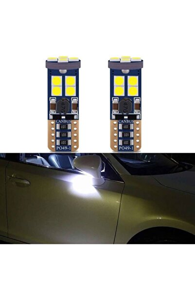 Choice أضواء LED بيضاء جانبية للمرآة الجانبية (قطعتان) متوافقة مع نظام Canbus...