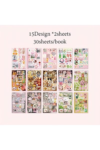 choice2 20-E-01-2 30sheets Japanese Ancient Pattern Sticker Book Retro Flavor...