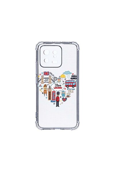 bestcase Противоударен калъф 1.5ММ, съвместим с Xiaomi 13, Обичам Лондон, 1.5...