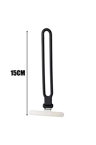 Choice1 1X Black 3/2/1Pcs 2in1 Silicone Mobile Phone Wrist Straps Short Lanya...