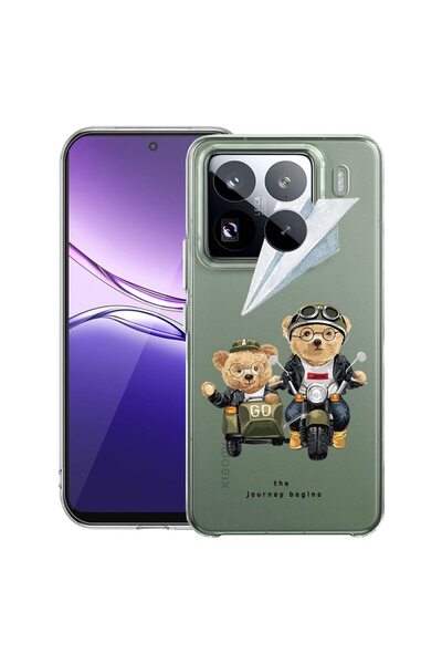 bestcase ¬Æ Husa Clear Slim Silicon Compatibila cu Xiaomi 15, Teddy On The Ro...