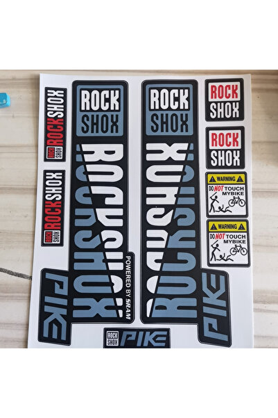 Choice4 graywhite1set 1set SRAM Pike MTB Fork Stickers Waterproof Color Chang...