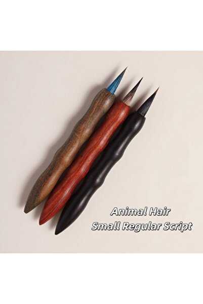 Choice 3 pcs Animal hair fine-tip brush Portable calligraphy brush for travel...