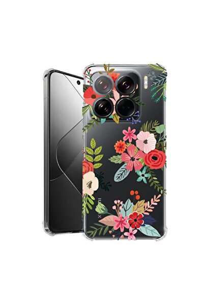 bestcase ¬Æ Husa pentru Xiaomi 15 Pro, Anti Shock 1.5MM, Flowers, Protectie c...