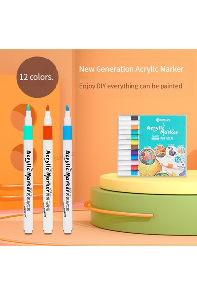 choice2 12 colors 12/60 Colors Acrylic Marker Rock Painting Kit for Kids Chil...