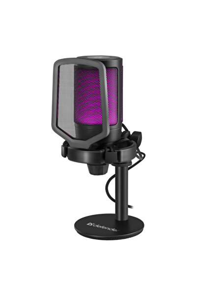 Defender Microfon cu fir IMPULSE GMC 600 cu RGB USB pentru streaming și trepi...