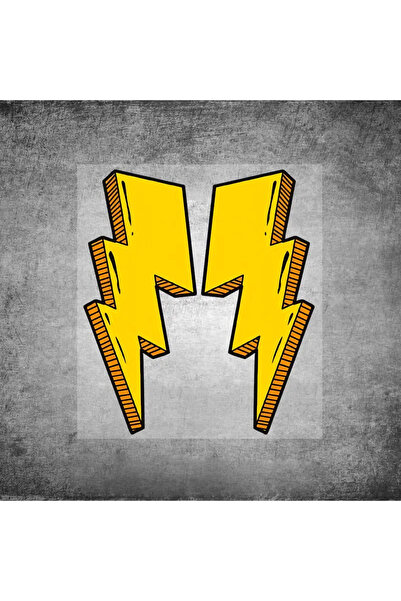 Choice1 YELLOW 1pcs Lightning Stickers Bicycle Frame Sticker Personalized Sti...