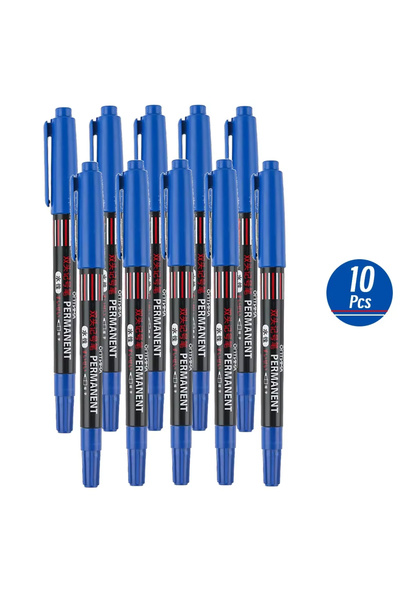Choice7 10 blue 20Pcs/Set Black/Blue/Red Double Tip Markers For Metal Pen Wat...