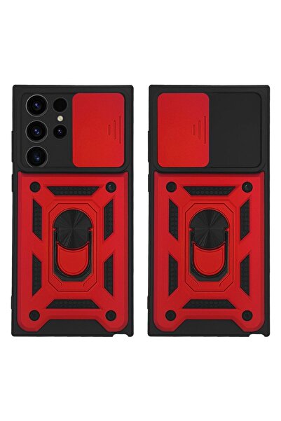 Sonique Θήκη Ring Armor CamPro για Samsung Galaxy S23 Ultra Κόκκινο