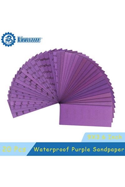 Choice1 1000 grit 20pcs 20Pcs 9X3.6Inch Wet Dry Sandpaper Waterproof Purple S...