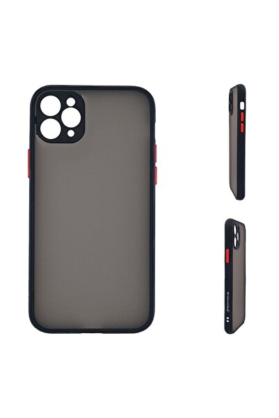 Sonique Θήκη Σιλικόνης Color Button Bumper Apple iPhone 11 Pro Max Μαύρο