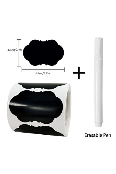 Choice A 120Pcs/Roll Chalkboard Stickers Labels Waterproof Reusable Blackboar...