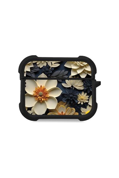 Sonique Θήκη Σιλικόνης 3D Flower Series για AirPods Pro / Pro 2 Εκρού