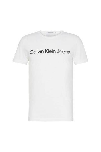 Calvin Klein Tricou bărbătesc slim fit din bumbac cu logo, mânecă scurtă, M