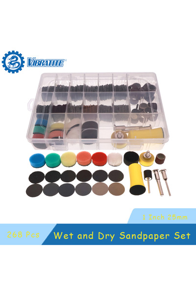 Choice 1 Inch Wet and Dry Sandpaper Assorted 60-10000 Grit 268 Pcs with Hand ...