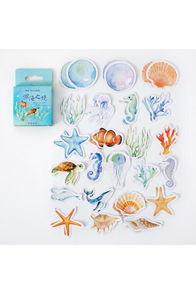 Choice 1 46pcs Marine Life Series Stickers DIY Diary Envelope Decoration Scra...