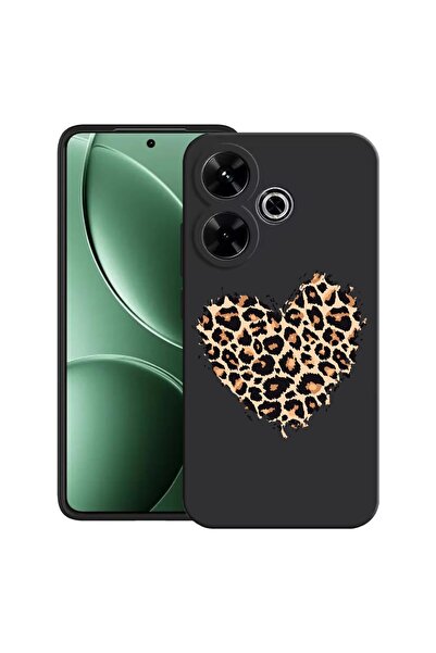 bestcase Калъф за Xiaomi Redmi 13x с дизайн Леопардово сърце, TPU матов ултра...