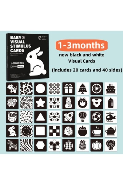 Choice1 rabbit Early Education Toys For Baby Montessori Black White Flash Car...