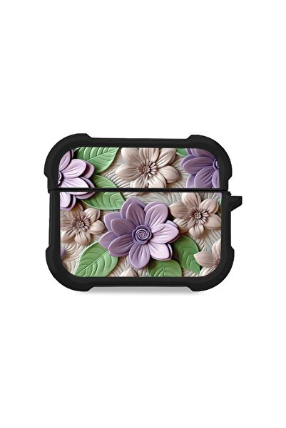 Sonique Θήκη Σιλικόνης 3D Flower Series για AirPods Pro 3 Βιολετί