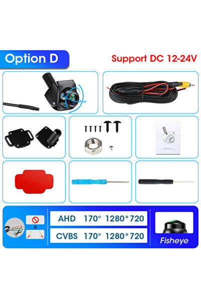 Choice1 كاميرا خلفية D-CVBS AHD-720P Develuck AHD 1080P بزاوية 170 درجة مع رؤ...