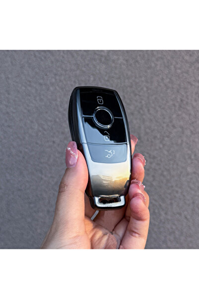 choice2 dark grey case 1PC Soft TPU Car Key Case For Mercedes Benz GLC C200 C...
