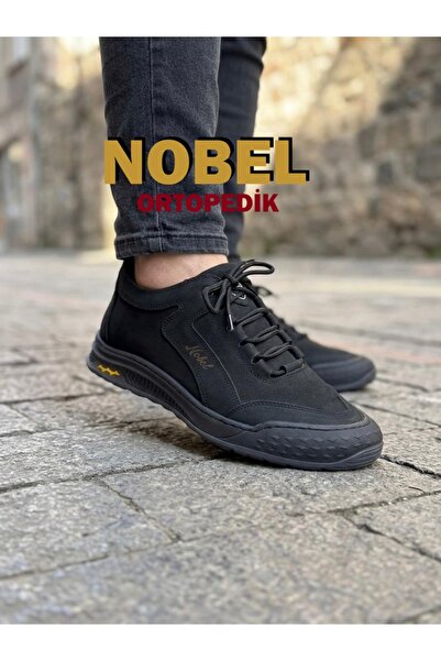 Nobel Pantofi ortopedici pentru bărbați, 100% din piele naturală, cu talpă di...