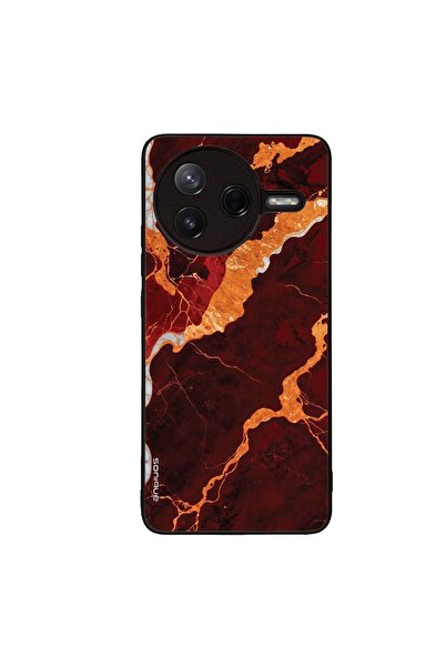 Sonique Θήκη Marble Series για Xiaomi Poco F7 Pro 5G Κόκκινο
