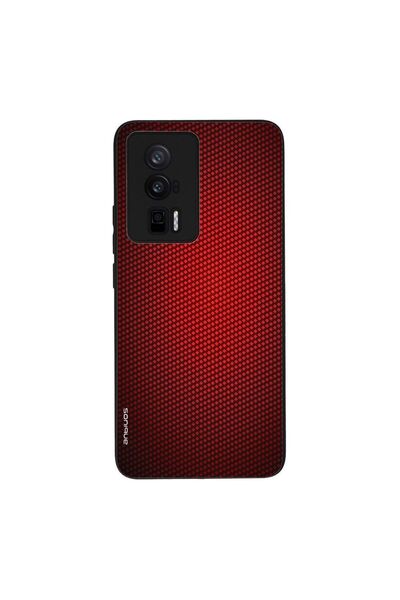 Sonique Θήκη Carbon Series για Xiaomi Poco F5 Pro 5G Κόκκινο