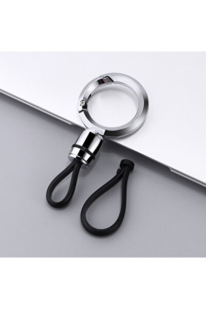 Choice Silver Minimalist Metal Keychain for Men, Secure Anti-Lost Car Key Hol...