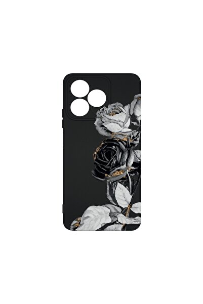 bestcase ¬Æ Husa Premium Silicon, Compatibila Cu Xiaomi Redmi 13, Black Rose,...
